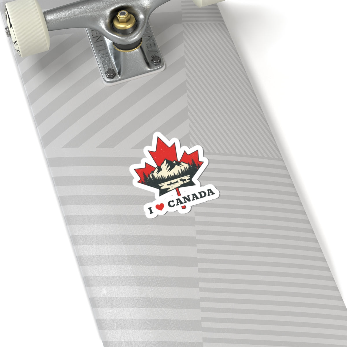 Love Canada Maple Leaf Sticker | Ultra-Condensed Grotesk, Streetwear Text