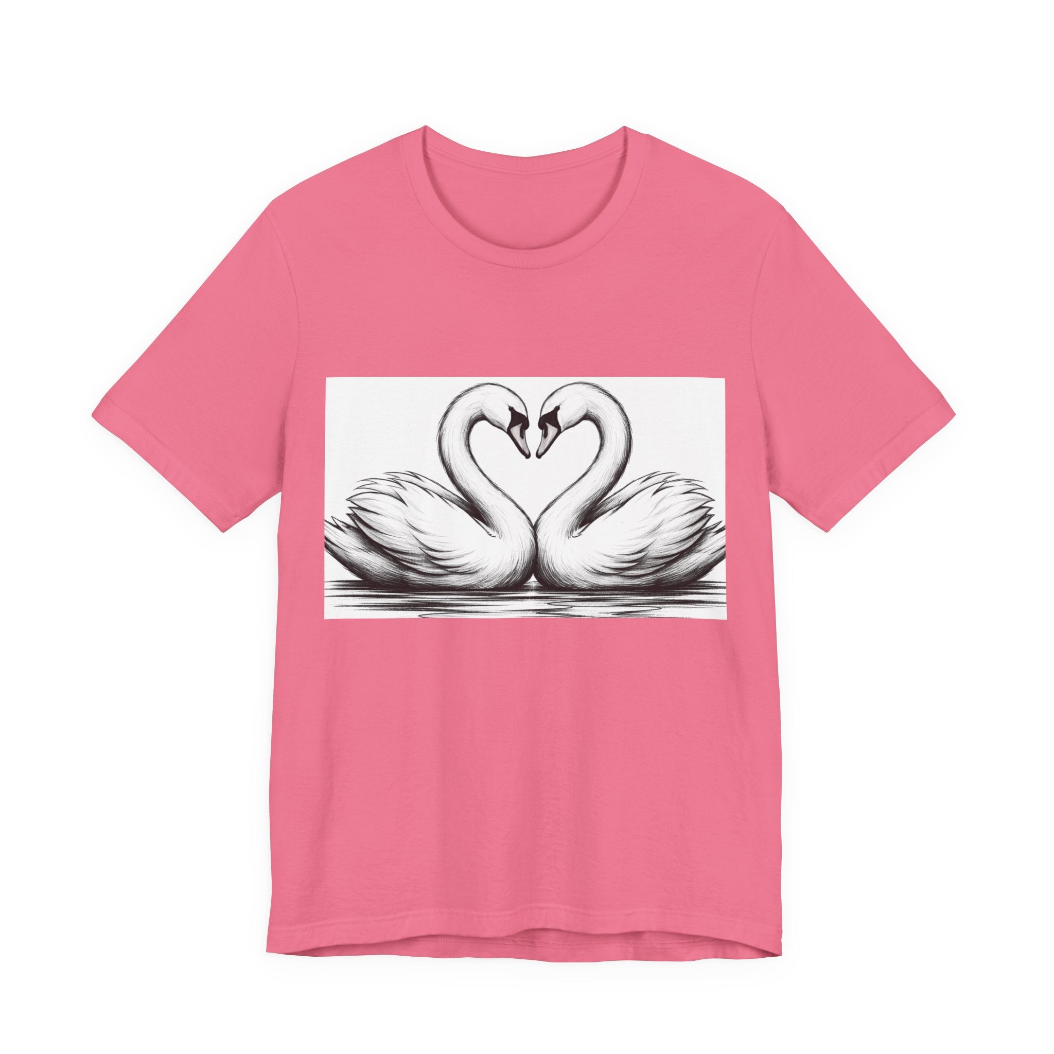 Swan Heart T-Shirt — Elegant Swan Pair Graphic Tee