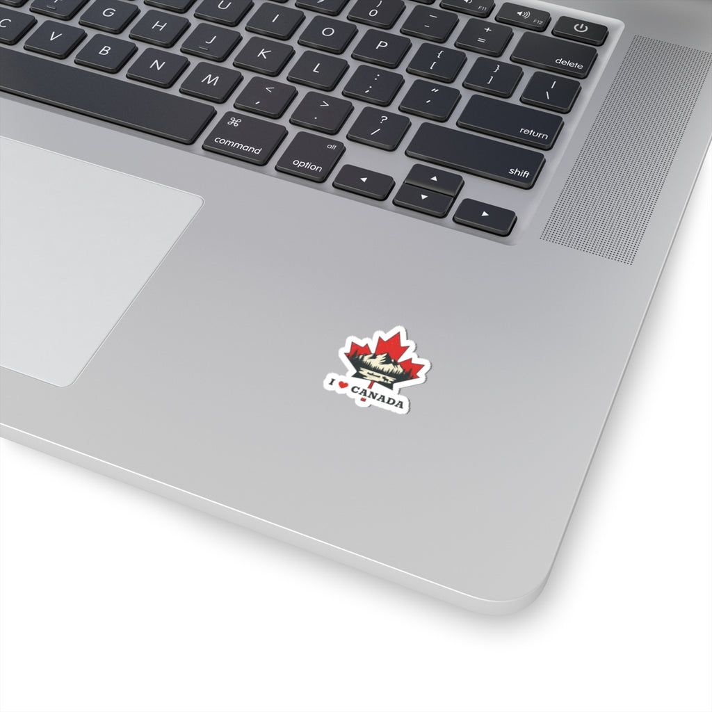 Love Canada Maple Leaf Sticker | Ultra-Condensed Grotesk, Streetwear Text