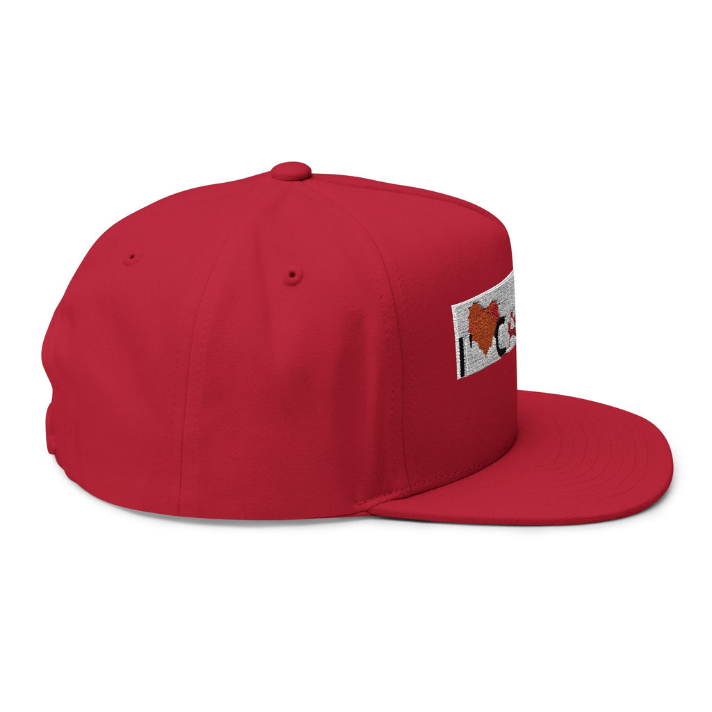 I  Canada Embroidered Flat Bill Cap — Canadian Pride Snapback Hat