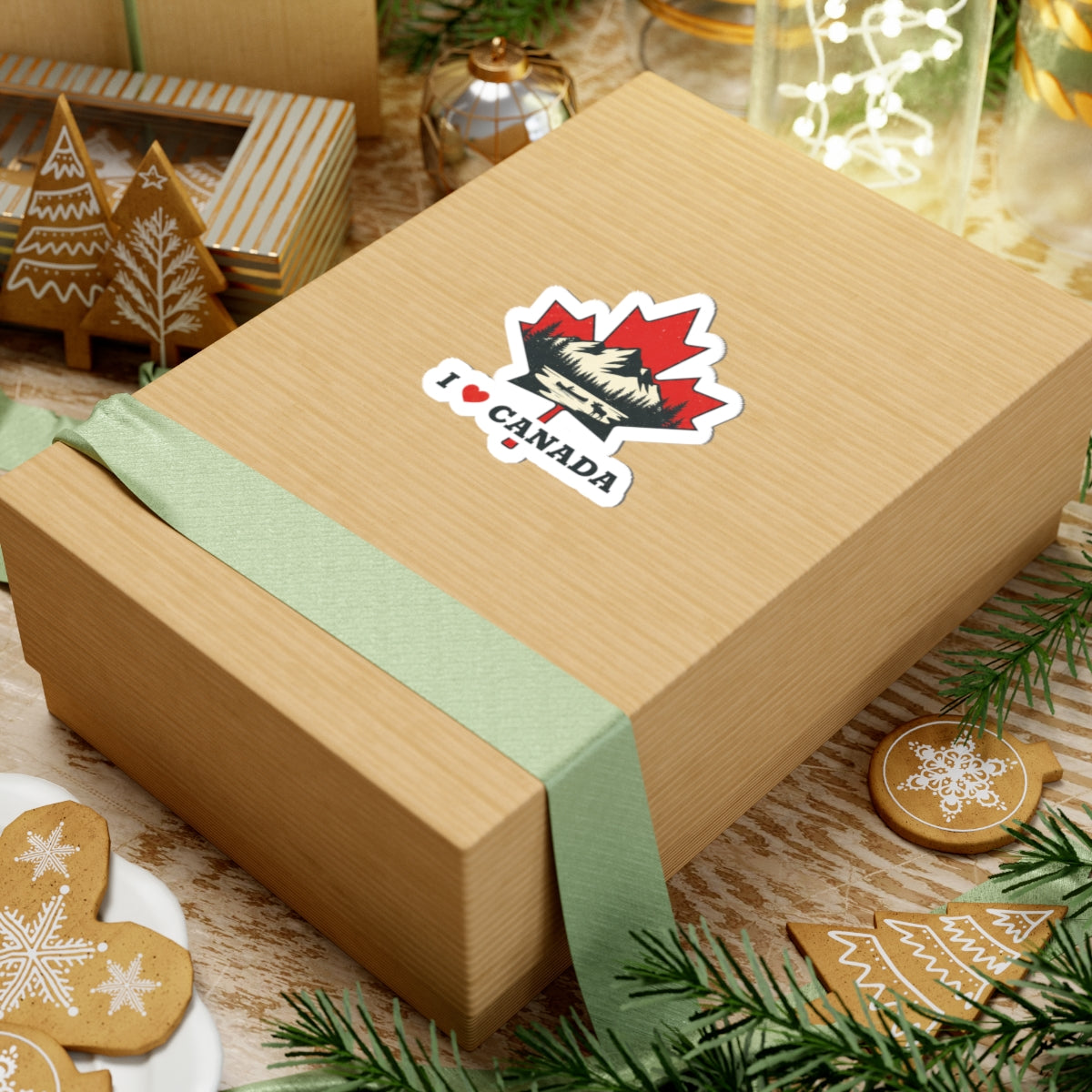 Love Canada Maple Leaf Sticker | Ultra-Condensed Grotesk, Streetwear Text
