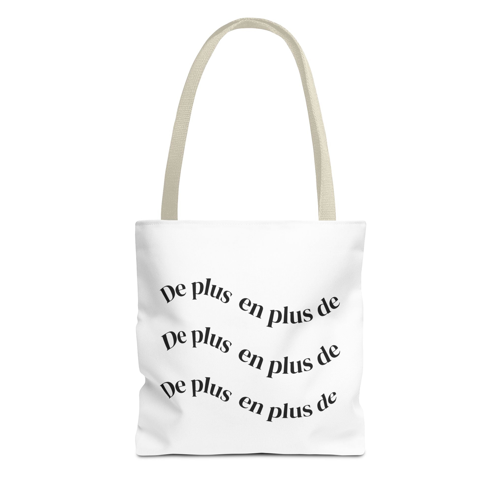 Tote Bag — "De plus en plus de / ...and more" Minimal Text Print
