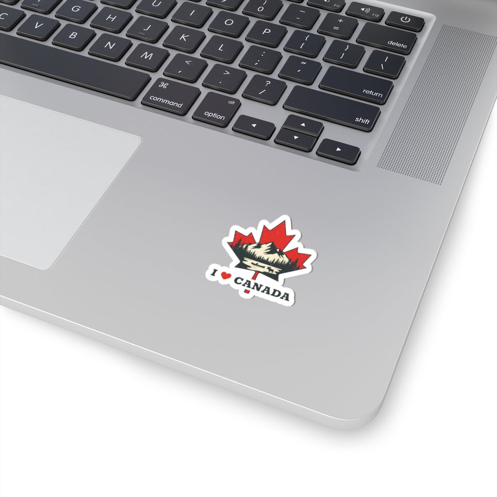 Love Canada Maple Leaf Sticker | Ultra-Condensed Grotesk, Streetwear Text