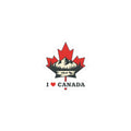 Love Canada Maple Leaf Sticker | Ultra-Condensed Grotesk, Streetwear Text